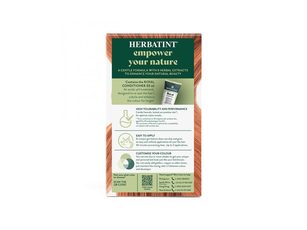 Herbatint Μόνιμη Φυτική Βαφή 8R Ξανθό Χάλκινο Ανοιχτό, Light Copper Blonde, 150ml