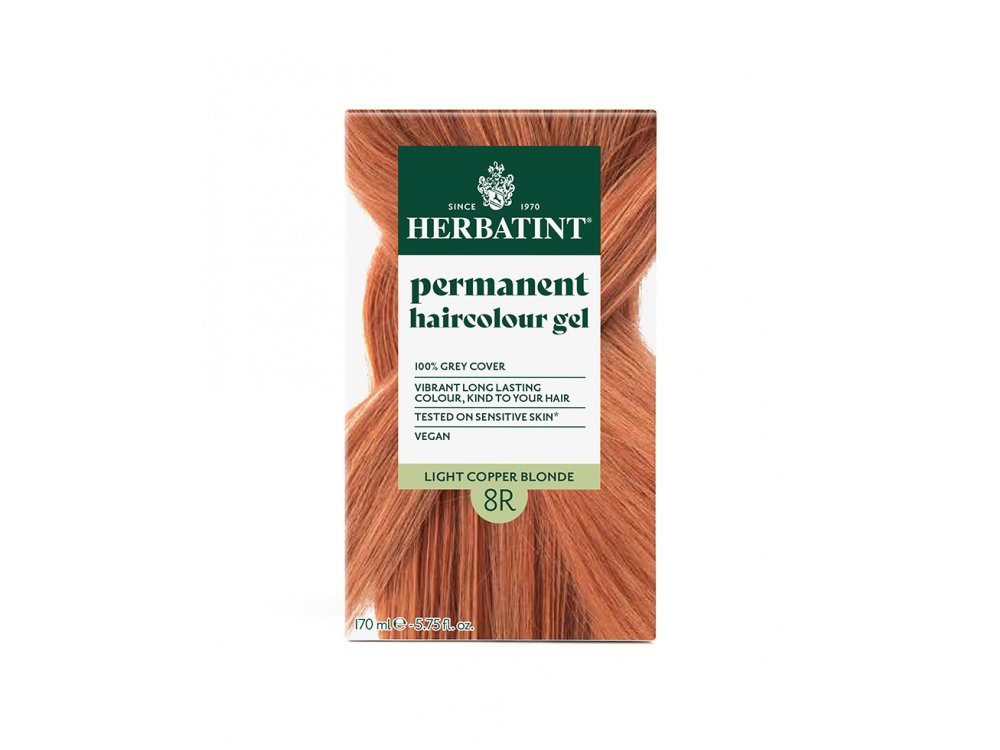 Herbatint Μόνιμη Φυτική Βαφή 8R Ξανθό Χάλκινο Ανοιχτό, Light Copper Blonde, 150ml