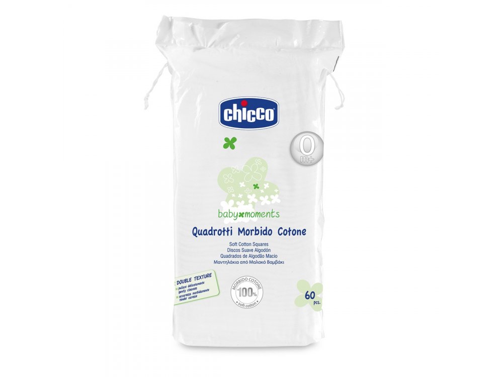 Chicco Μαντηλάκια από μαλακό βαμβάκι, 60τμχ