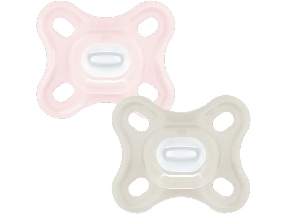 Mam Comfort Silicone Soother 3-12m, Ελαφριά Ορθοδοντική Πιπίλα Σιλικόνης για τη Σωστή Στοματική Ανάπτυξη, Ροζ / Κρεμ 2 Τεμάχια