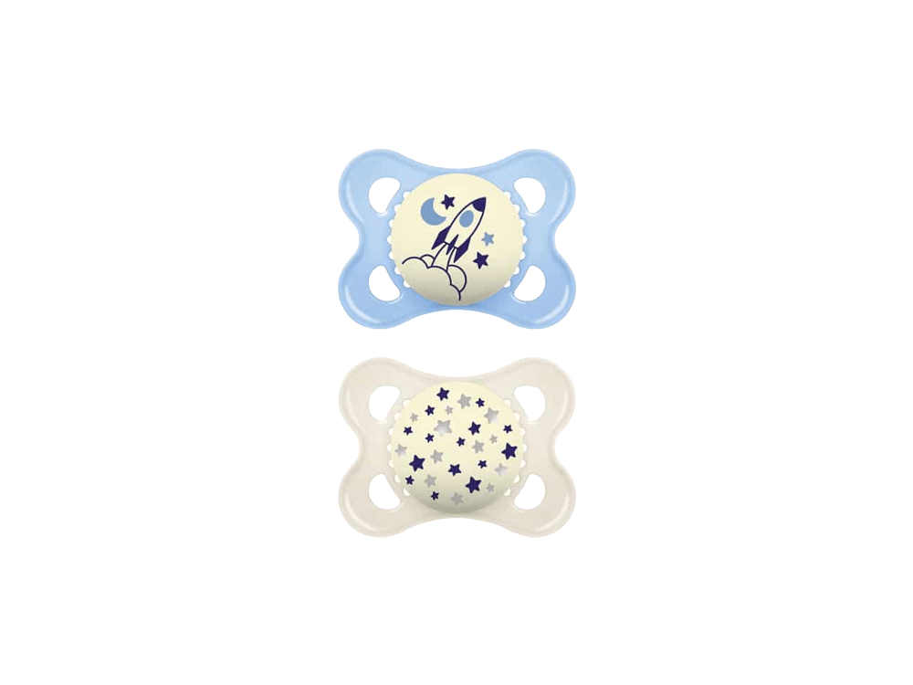 Mam Original Night, Ορθοδοντική Πιπίλα Σιλικόνης 2-6m, 2τεμ