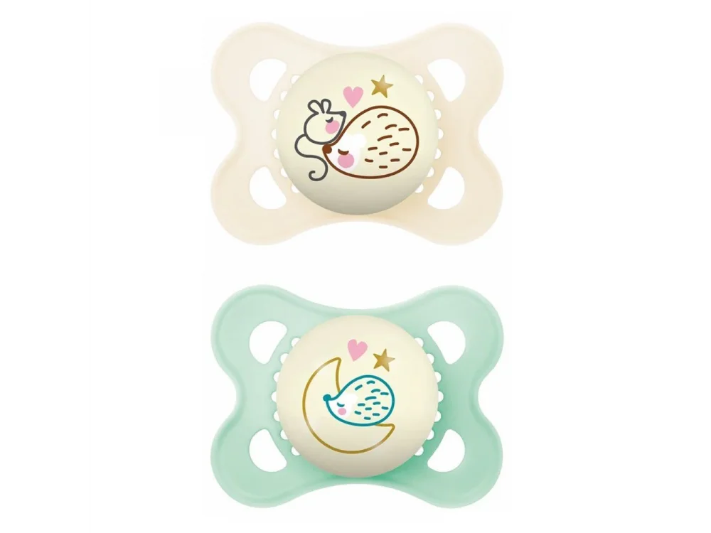 Mam Original Night, Ορθοδοντική Πιπίλα Σιλικόνης 2-6m, 2τεμ