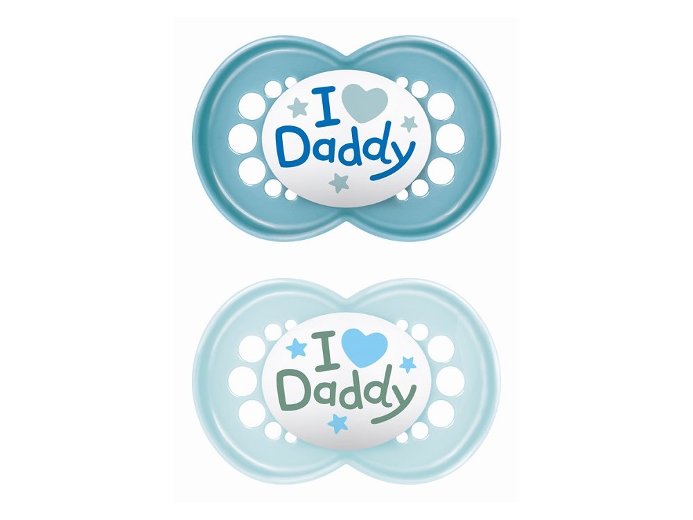 Mam Ι Love Daddy 170S, Πιπίλα Σιλικόνης Αγόρι (6-16m), 2pcs