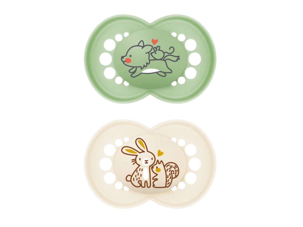 Mam Original, Ορθοδοντική Πιπίλα με Σιλικόνη 16m+, 2τεμ