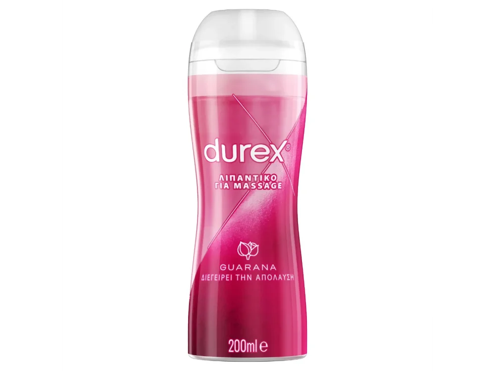 Durex Play Massage 2 σε 1 Guarana Διεγερτικό Gel για Μασάζ ή Χρήση ως Λιπαντικό με Guarana, 200ml