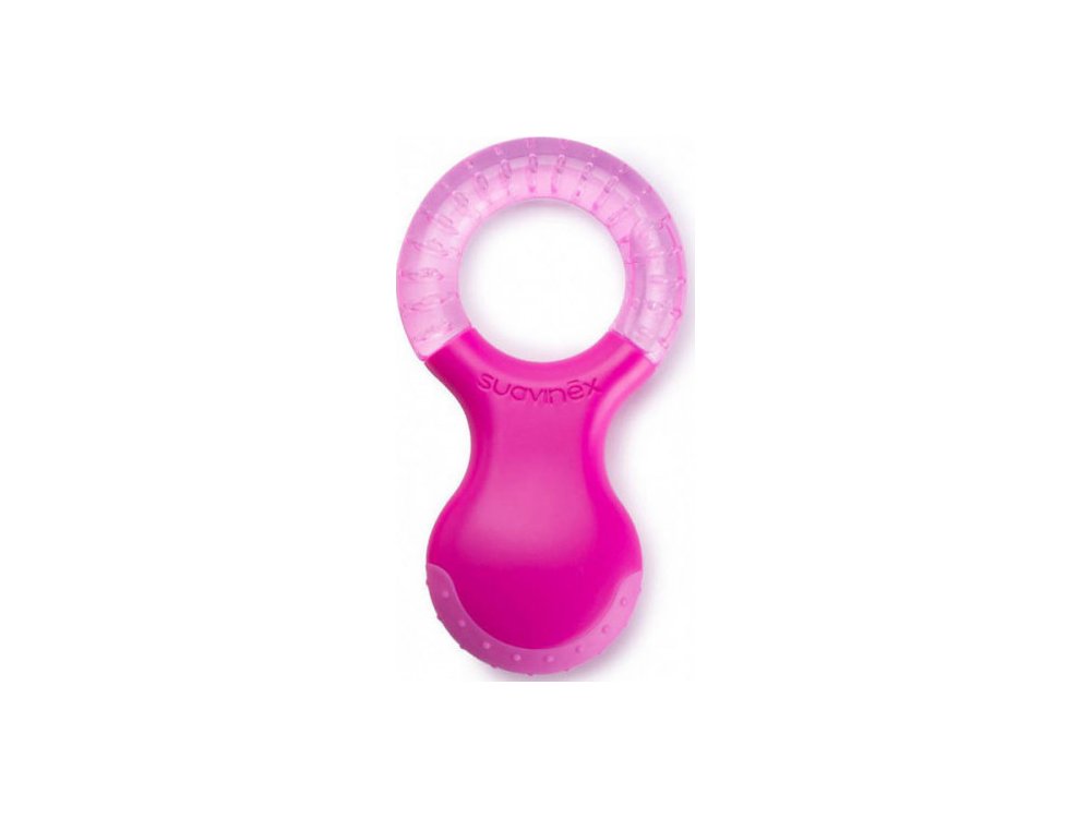Suavinex Step 2 Chilled Teether, Δροσιστικός κρίκος οδοντοφυΐας +4m, Ροζ
