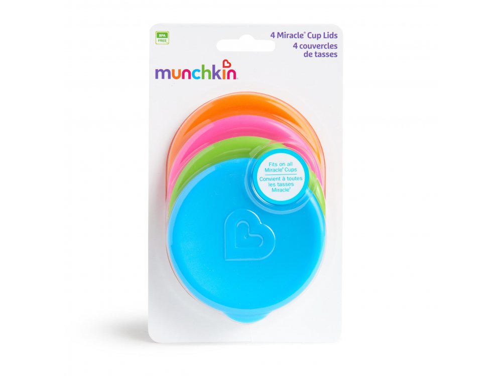 Munchkin Miracle Cup Lids,Καπάκι Ποτηριού Πλαστικό, 4τμχ