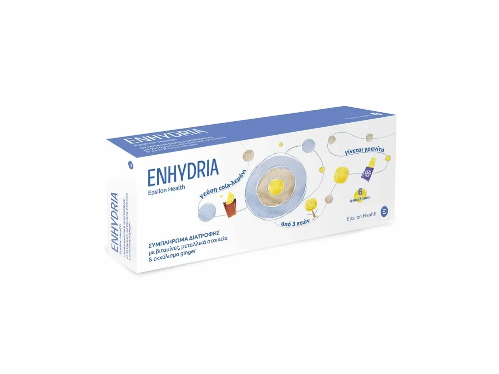 Epsilon Health Enhydria Αναπλήρωση Ηλεκτρολυτών Κατά της Ναυτίας & του Εμετού, 6 Φακελίσκοι