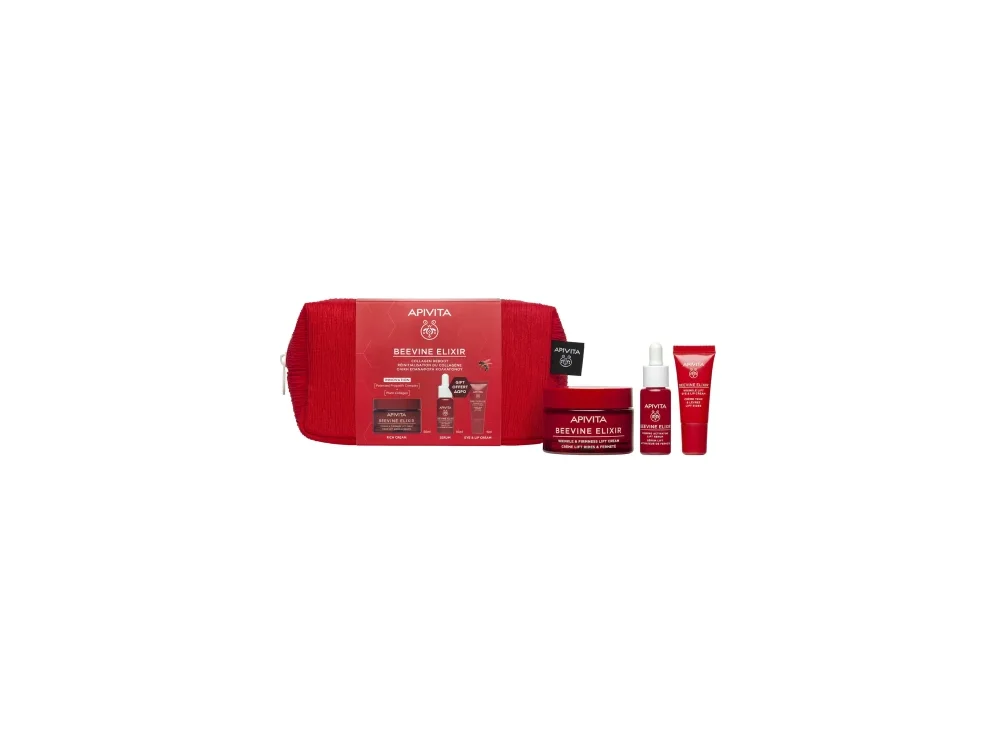 Apivita Promo Beevine Elixir Lift Cream Rich Αντιρυτιδική Κρέμα για Σύσφιξη & Lifting Πλούσιας Υφής 50ml + Serum Συσφικτικός Ορός 10ml + Eye & Lip Cream Αντιρυτιδική Κρέμα για Μάτια και Χείλη 5ml