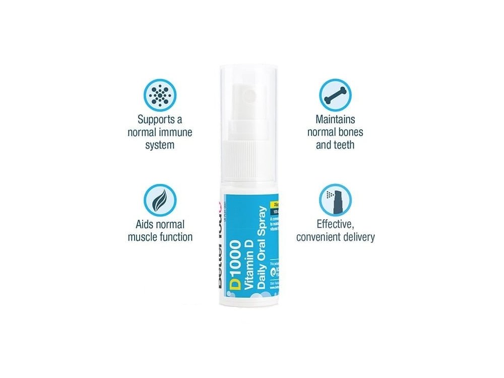 BetterYou D1000 (Vitamin D3) Oral Spray Βιταμίνης D3 σε Σπρέι, 15ml