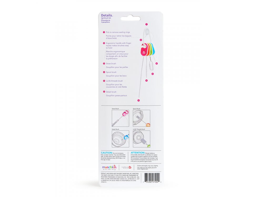Munchkin Details Cleaning,Βουρτσάκια Καθαρισμού, 4τμχ