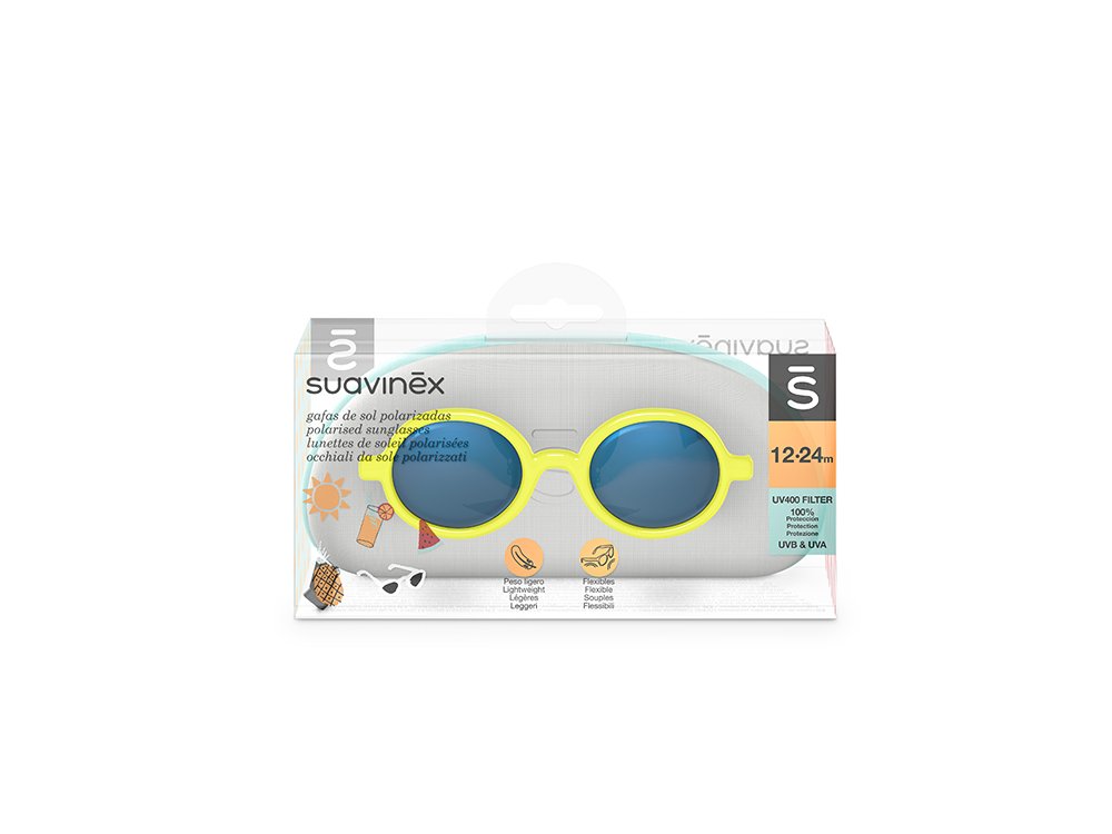 Suavinex Polarized Sunglasses, Γυαλιά ηλίου, Round Yellow, για 1-2 ετών, 1τμχ