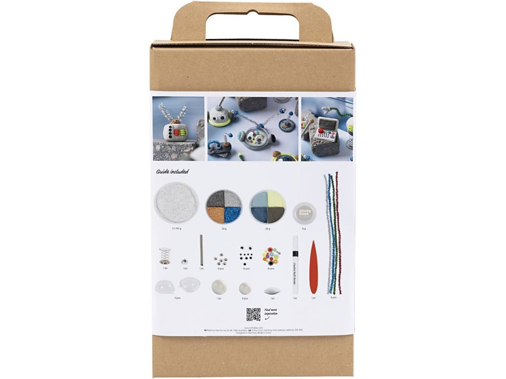 DIY Σετ Κατασκευών Μοντελισμού Ρομπότ, Μπλε, Κόκκινο, Γκρι & Ασημί, 1πακ
