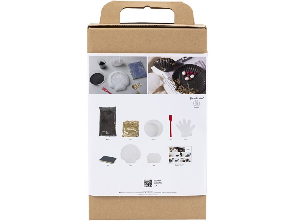 DIY Σετ Χύτευσης ρητίνης Kέλυφος, Μαύρο - Χρυσό, 1πακ