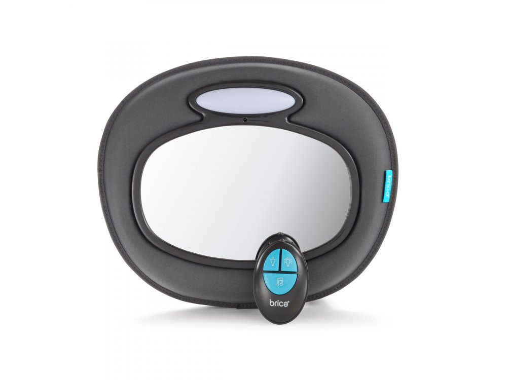 Munchkin Night Light Baby In Sight Mirror Βοηθητικός Καθρέπτης με Φως, Ήχο και Τηλεκοντρόλ, 1τμχ