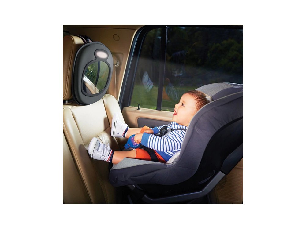 Munchkin Night Light Baby In Sight Mirror Βοηθητικός Καθρέπτης με Φως, Ήχο και Τηλεκοντρόλ, 1τμχ