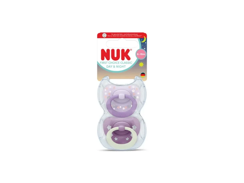 Nuk First Choice Classic Day & Night Πιπίλες 18-36m, 2τμχ