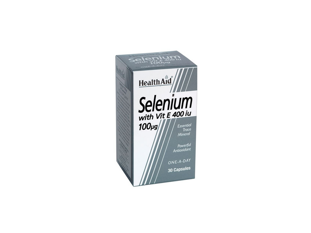 Health Aid Selenium 100μg + Vitamin E 400i.u  30caps