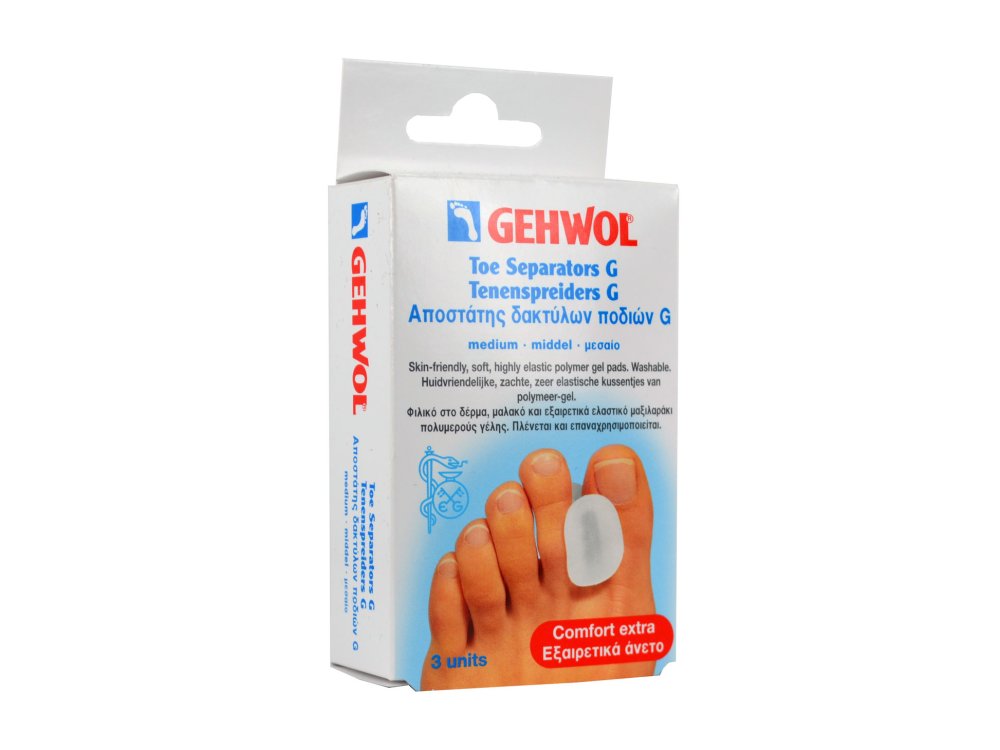 Gehwol Toe Separator G Medium, Αποστάτης δακτύλων ποδιού G, Μέγεθος Μεσαίο, 3τμχ