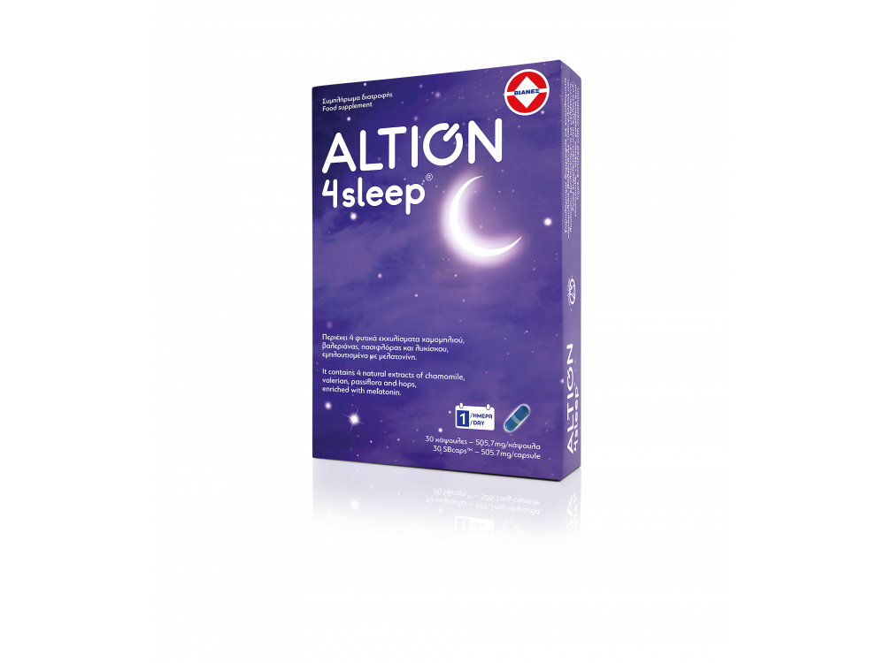 Altion 4Sleep, Συμβάλλει στην Βελτίωση της Ποιότητας του Ύπνου, 30caps