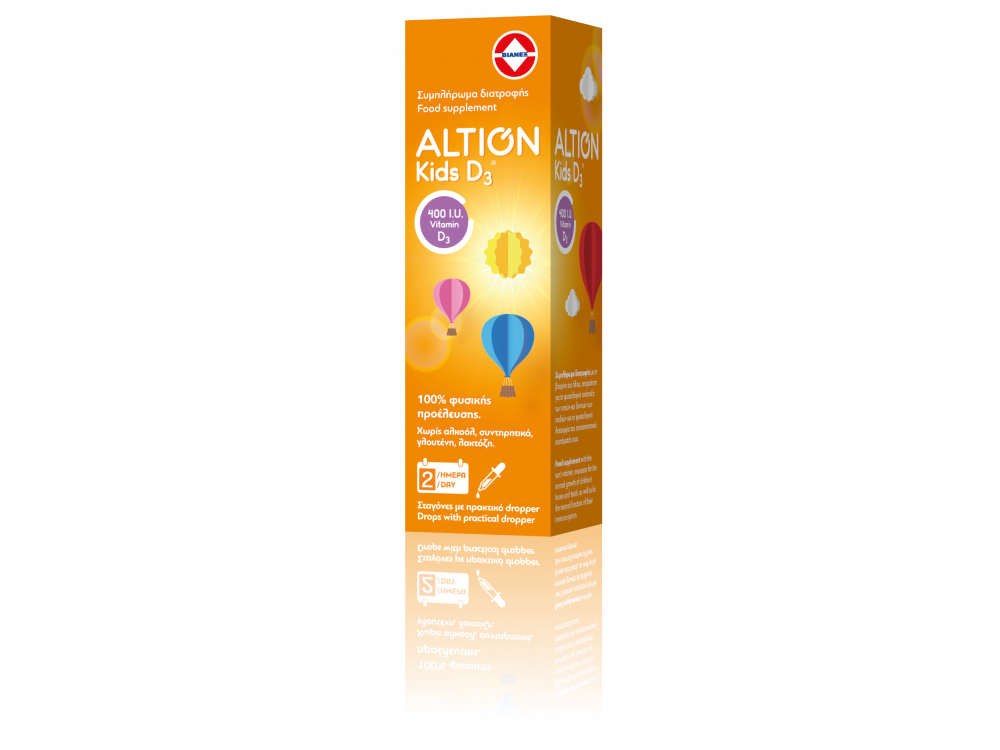 Altion Kids D3, Βιταμίνη D3 σε σταγόνες για Βρέφη & Παιδιά, 20ml