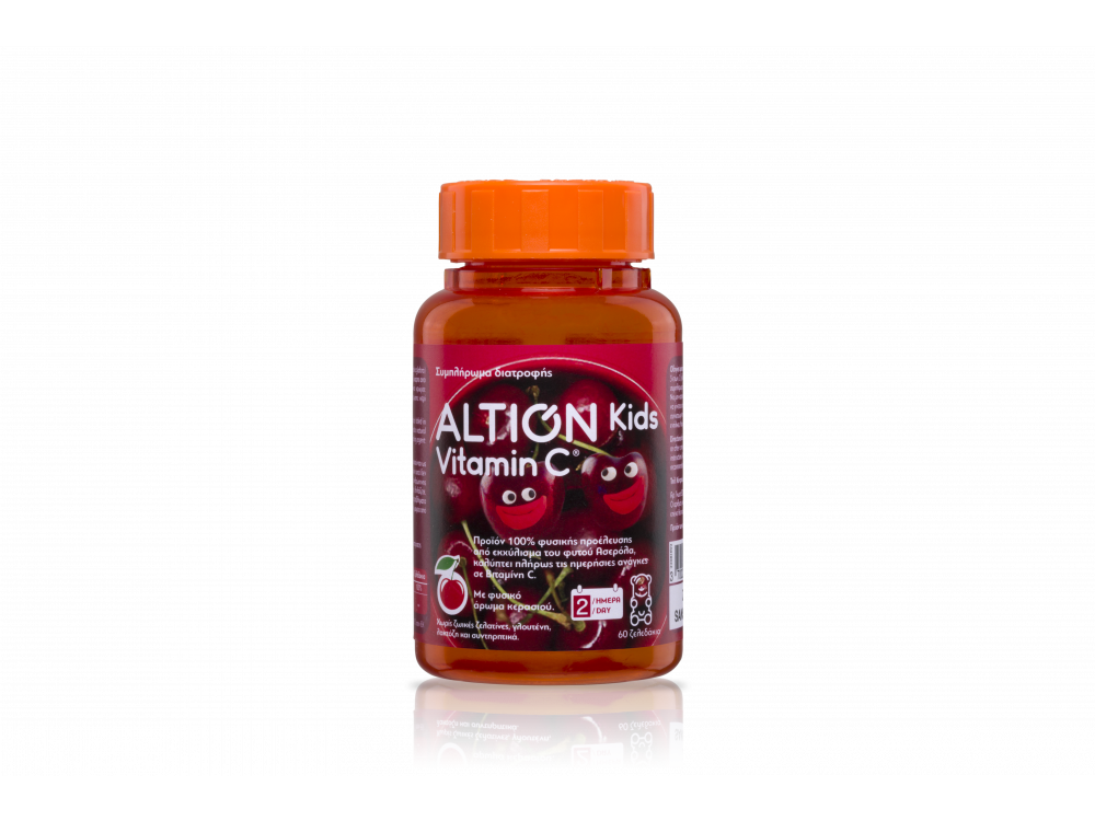 Altion Kids Vitamin C, Παιδικό Συμπλήρωμα Διατροφής για το Ανασοποιητικό, 60ζελεδάκια