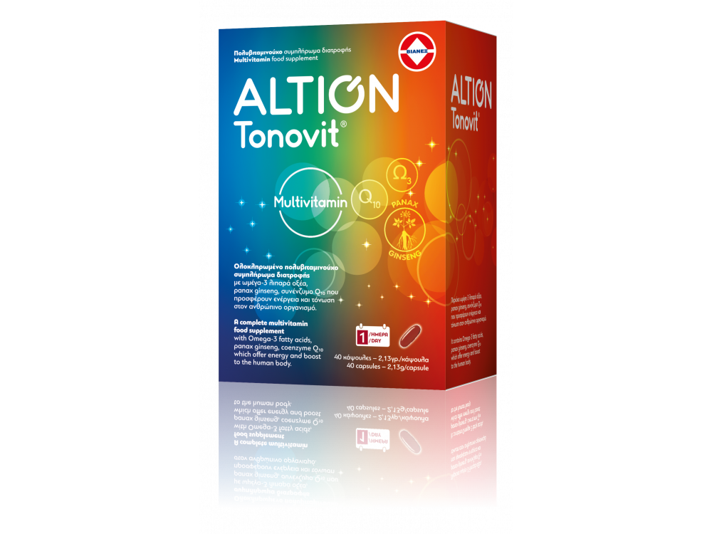 Altion Tonovit Multivitamin, Ολοκληρωμένο Πολυβιταμινούχο Συμπλήρωμα Διατροφής, 40softcaps