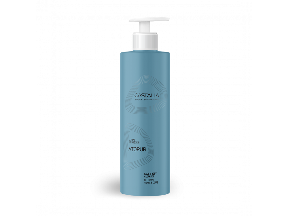 Castalia Atopur Face & Body Cleanser, Απαλό Καθαριστικό Προσώπου & Σώματος Ατοπικές Επιδερμίδες, 400ml