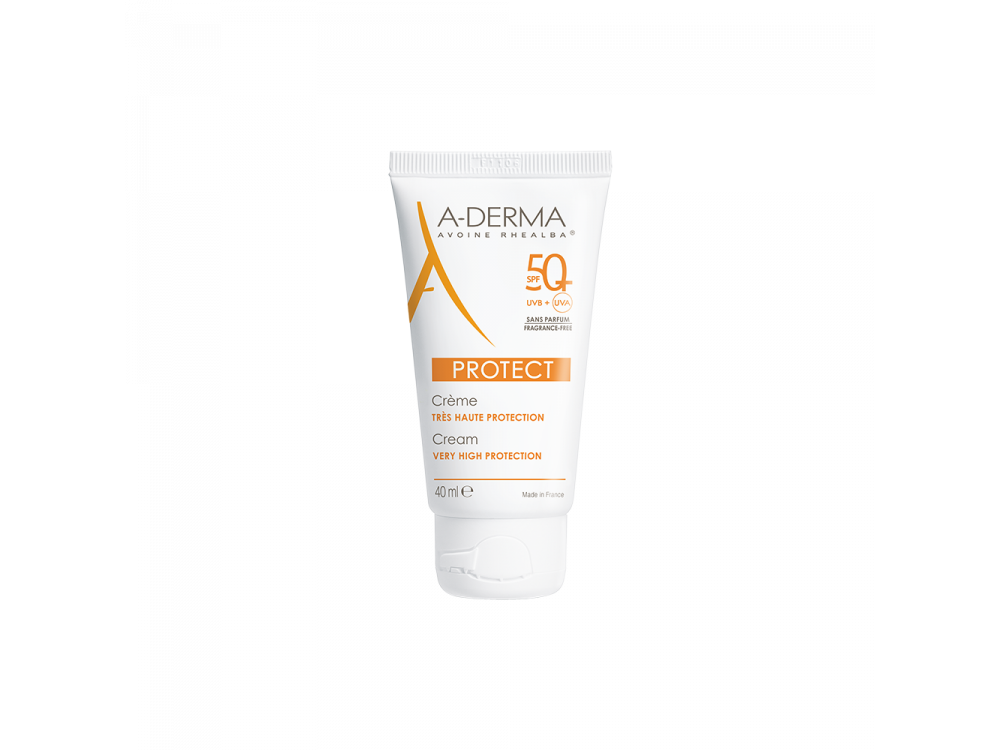 A-derma PROTECT Crème visage SPF50+ Sans parfum 40ml