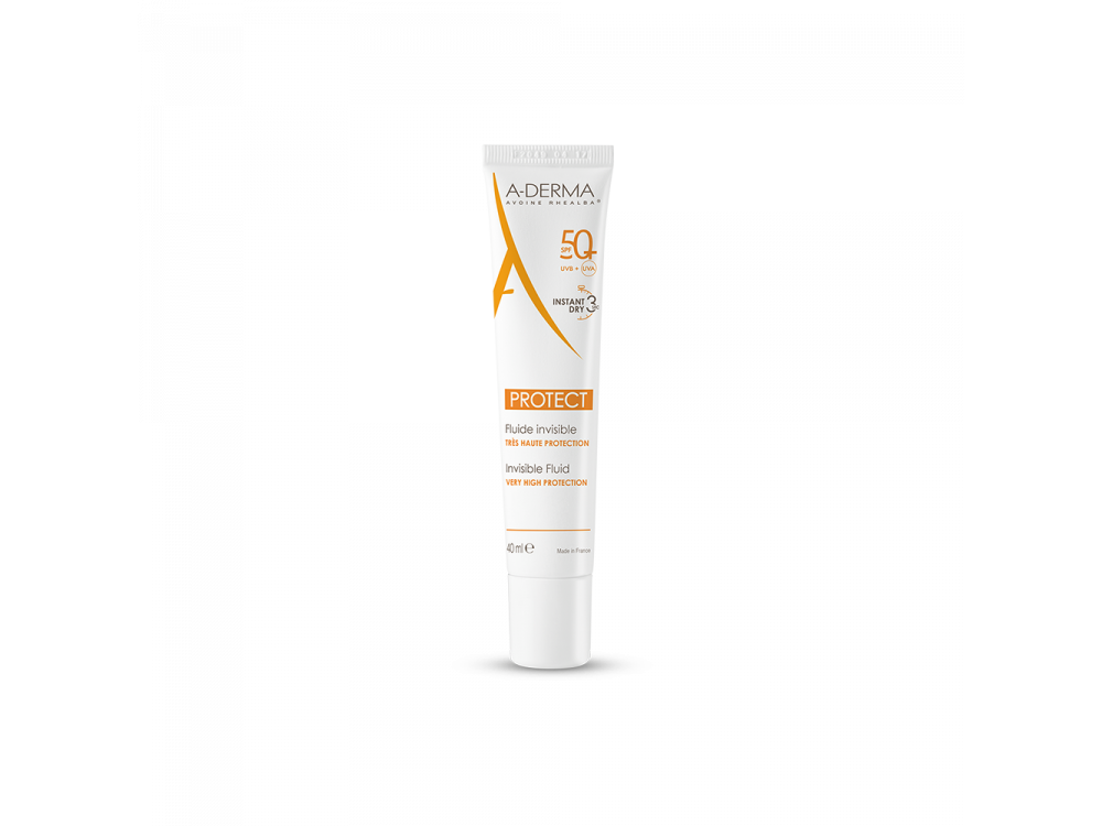 A-derma PROTECT Fluide visage invisible SPF50+ 40 ml