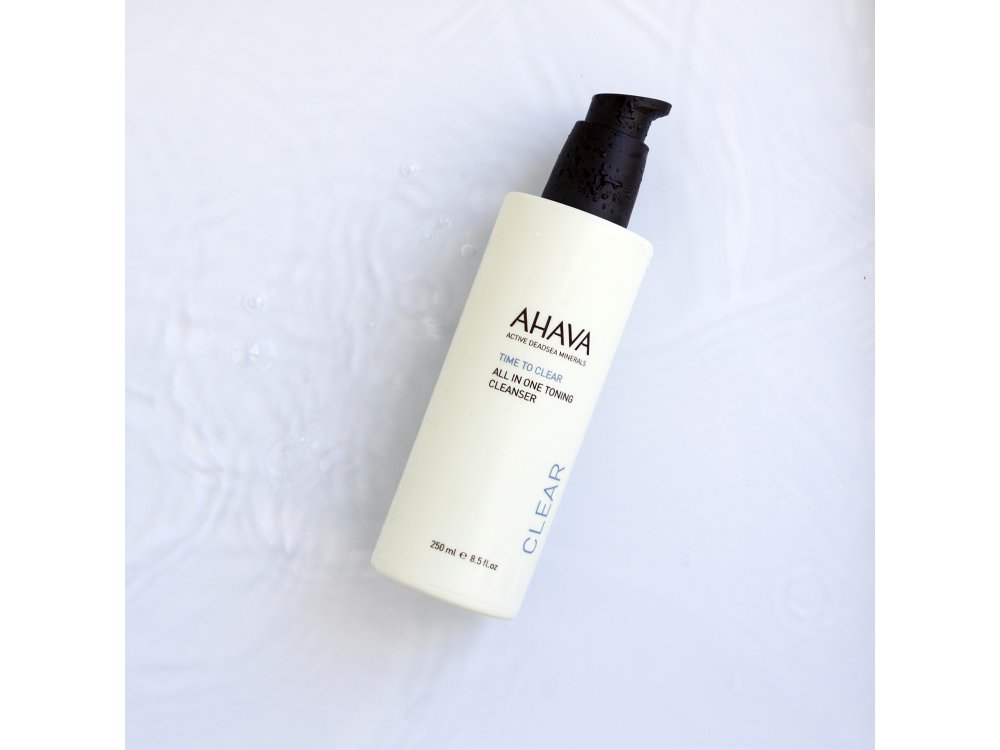 Ahava Time To Clear All-In-One Toning Cleanser, Γαλάκτωμα Καθαρισμού Προσώπου & Ματιών, 250ml