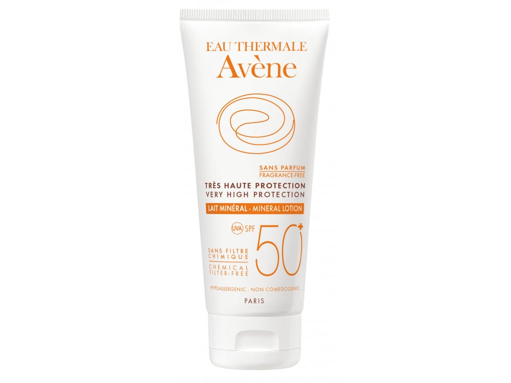 Avene Lait Mineral SPF50+ Αντιηλιακό Γαλάκτωμα Σώματος, για το Μη Ανεκτικό Δέρμα, 100ml