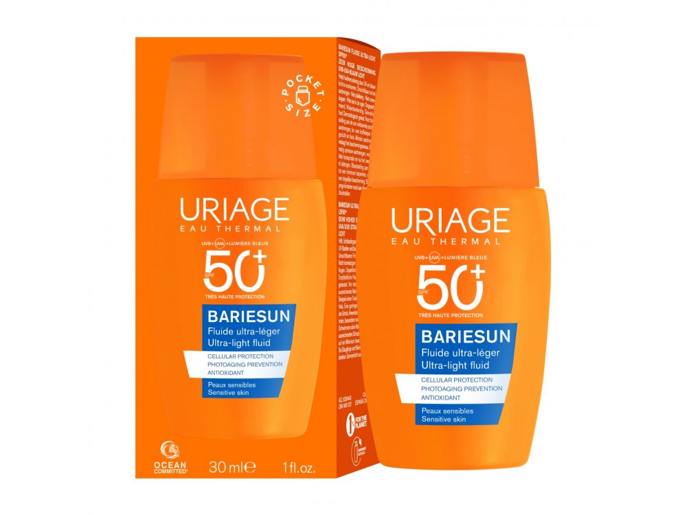Uriage Bariesun Ultra Light Fluid Αντηλιακό Προσώπου Υψηλής Προστασίας SPF50+ 30m