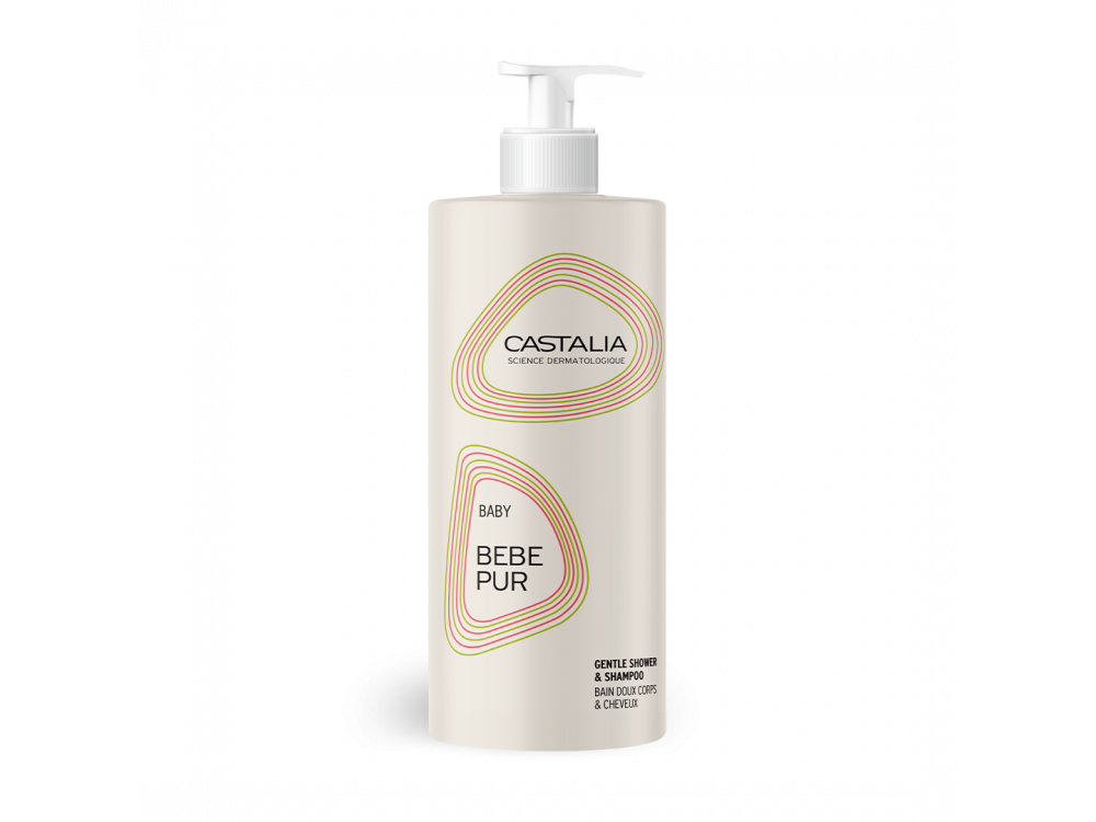 Castalia Bebe Pur Gentle Shower & Shampoo, Απαλό Παιδικό Καθαριστικό για Σώμα & Μαλλιά, 1lt
