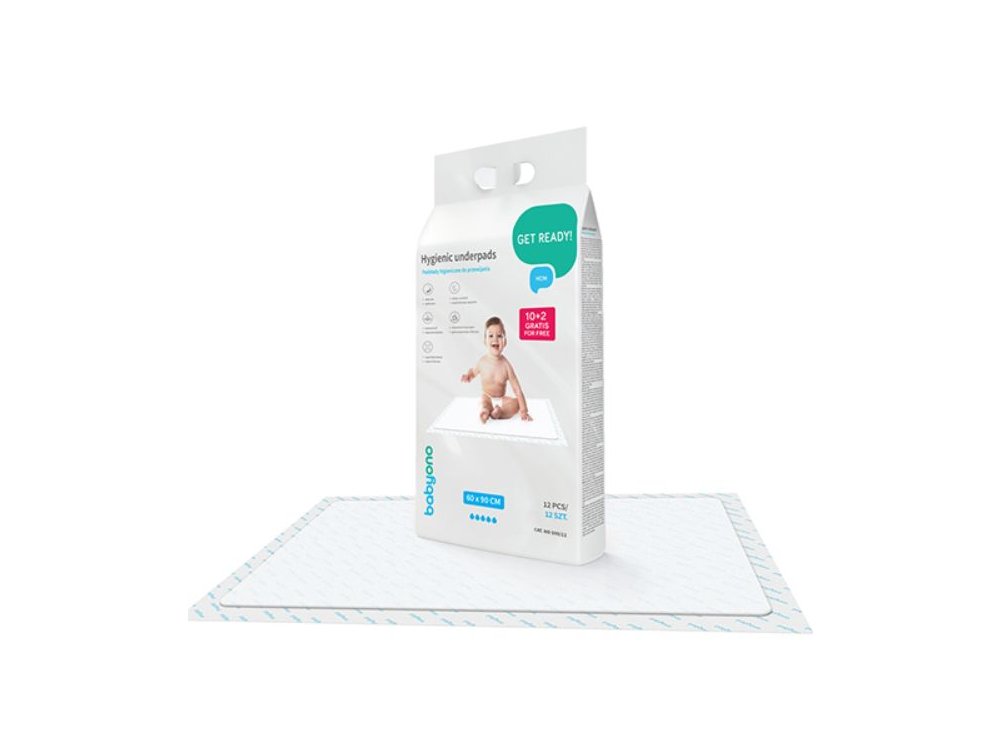 BabyOno: Πολυχρηστικό σελτεδάκι μιας χρήσης 40*60εκ. 10 τεμάχια + 2 δώρο