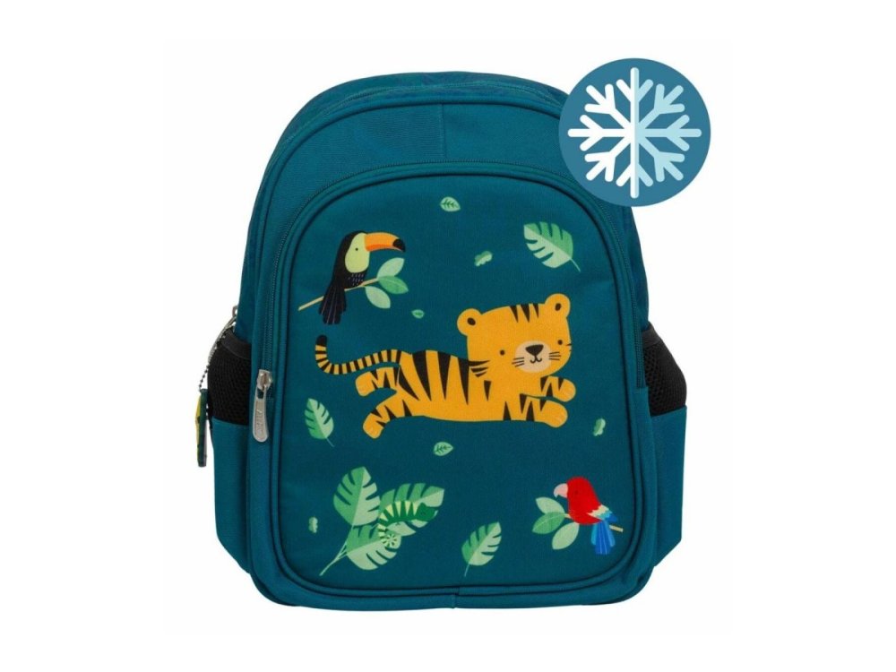 A Little Lovely Backpack Σακίδιο-Τσάντα Πλάτης με Ισοθερμική Θήκη, Jungle Tiger, 27x32εκ.