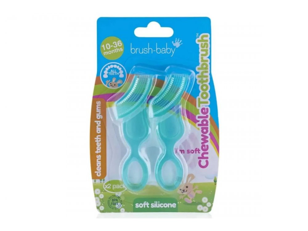 Brush-Baby Μασώμενη Οδοντόβουρτσα για Μωρά, 2τμχ
