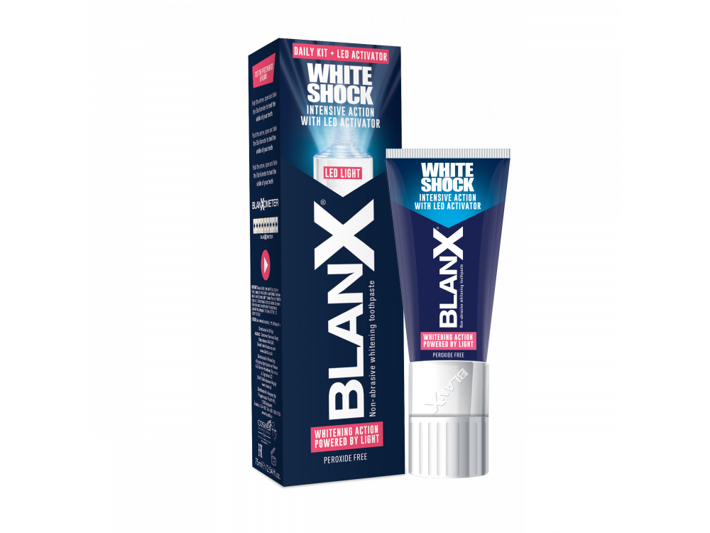 Blanx White Shock Protect With LED Oδοντόκρεμα Λεύκανσης με Λαμπάκι Led, 50ml