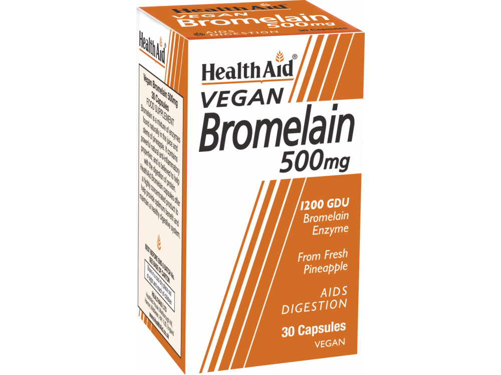 Health Aid Vegan Bromelain 500mg 1200GDU 30caps