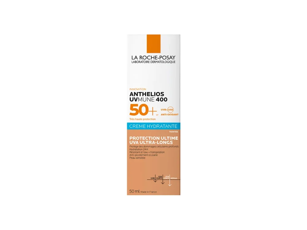 La Roche Posay Anthelios Uvmune 400 Crema Hydratante SPF50+, Αντηλιακή Ενυδατική Κρέμα Με Χρώμα, 50ml