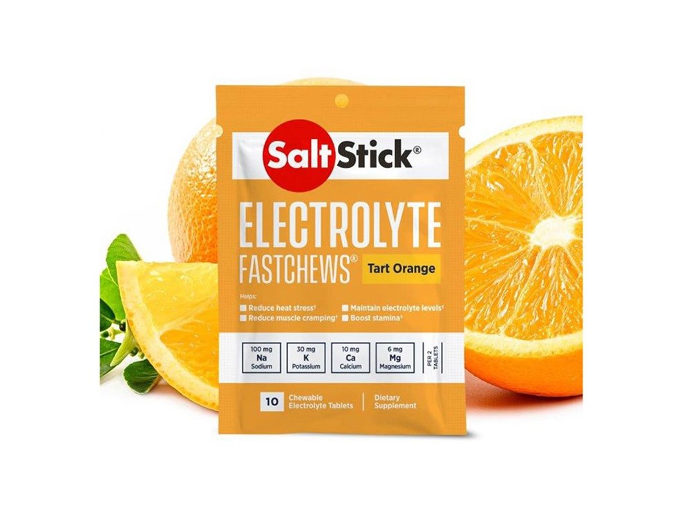 SaltStick Electrolyte FastChews Tart Orange - Ταμπλέτες Ηλεκτρολυτών για Ενίσχυση Αντοχής, Πορτοκάλι, 10chew.tabs