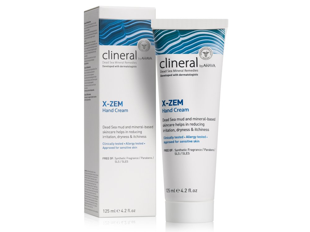 Ahava Clineral X-Zem Hand Cream, Αντιφλεγμονώδης Κρέμα Χεριών Για Σκασμένα Χέρια, 125ml