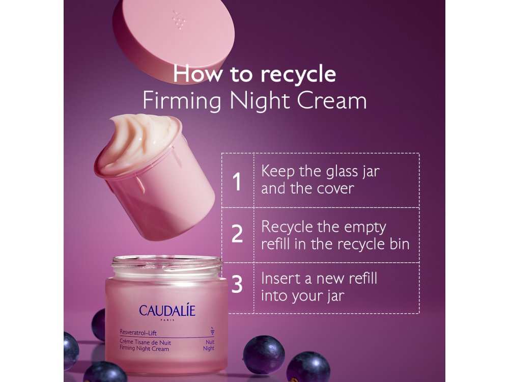Caudalie Resveratrol-Lift Firming Night Cream Refill Συσφικτική Κρέμα Προσώπου - Δοχείο Αναπλήρωσης, 50ml