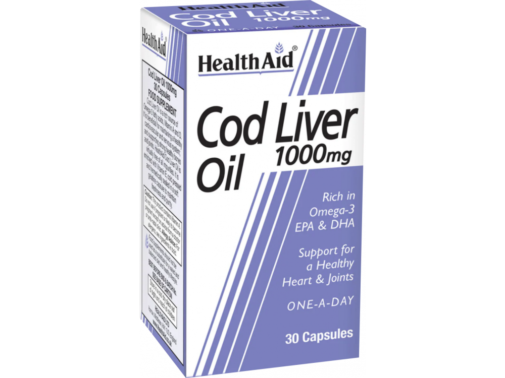 Health Aid Cod Liver Oil 1000mg 30caps
