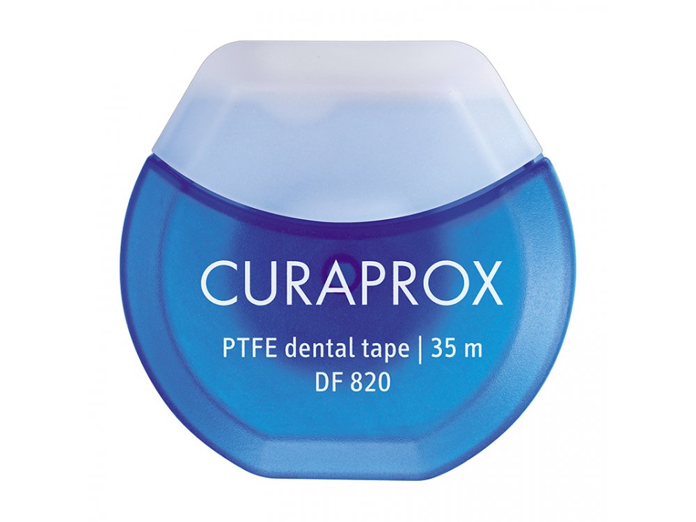 Curaprox DF 820 PTFE Dental Tape, Μεσοδόντια Οδοντική Ταινία, 35m