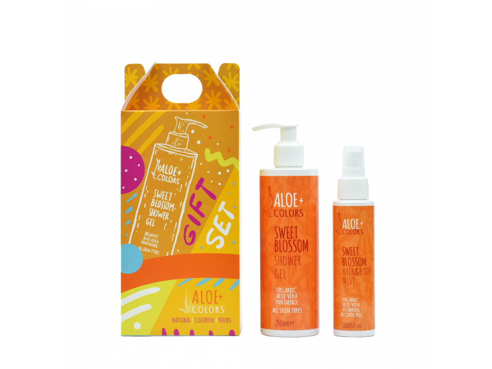 Aloe+Colors Gift Sweet Blossom, Shower Gel, 250ml & Hair-Body Mist, 100ml
