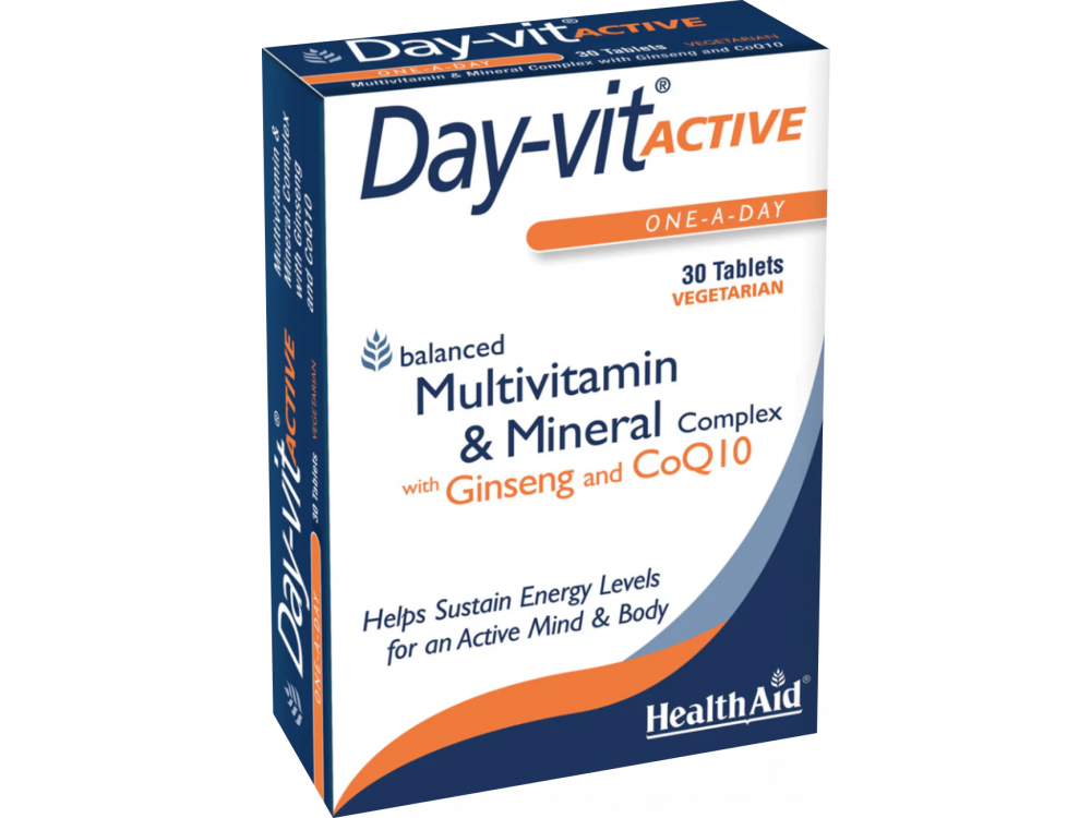 Health Aid Day-Vit Active CoQ10 & Ginseng 30caps