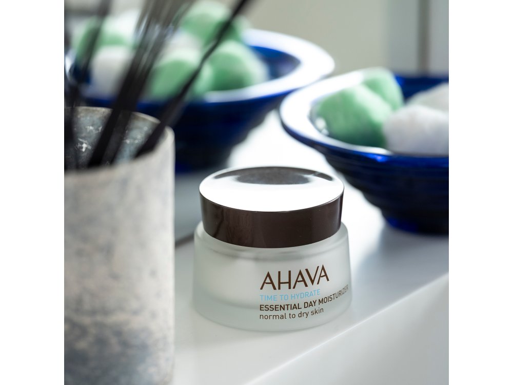 Ahava Time To Hydrate Essential Day Moisturizer - Normal to Dry Skin, Ενυδατική Κρέμα Ημέρας Για Κανονικό - Ξηρό Δέρμα, 50ml