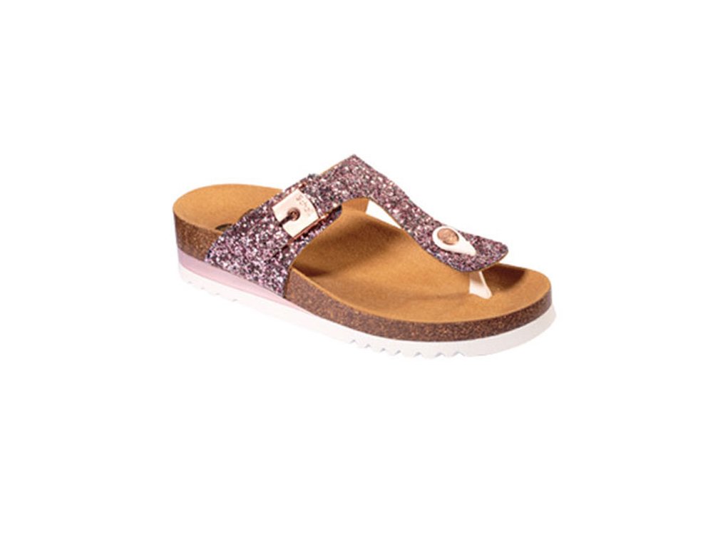 Scholl Glam SS1 Ανατομικό Σανδάλι με Glitter, Rose, No38