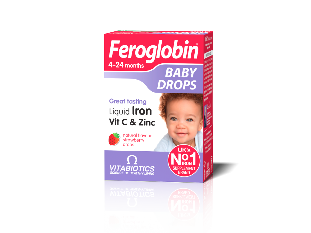 Vitabiotics Feroglobin Baby Drops Liquid Iron, Vit C & Zinc Συμπλήρωμα Σιδήρου για Μωρά 4-24 μηνών, 30ml
